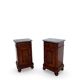 A pair of antique walnut bedside tables from the 1890s.