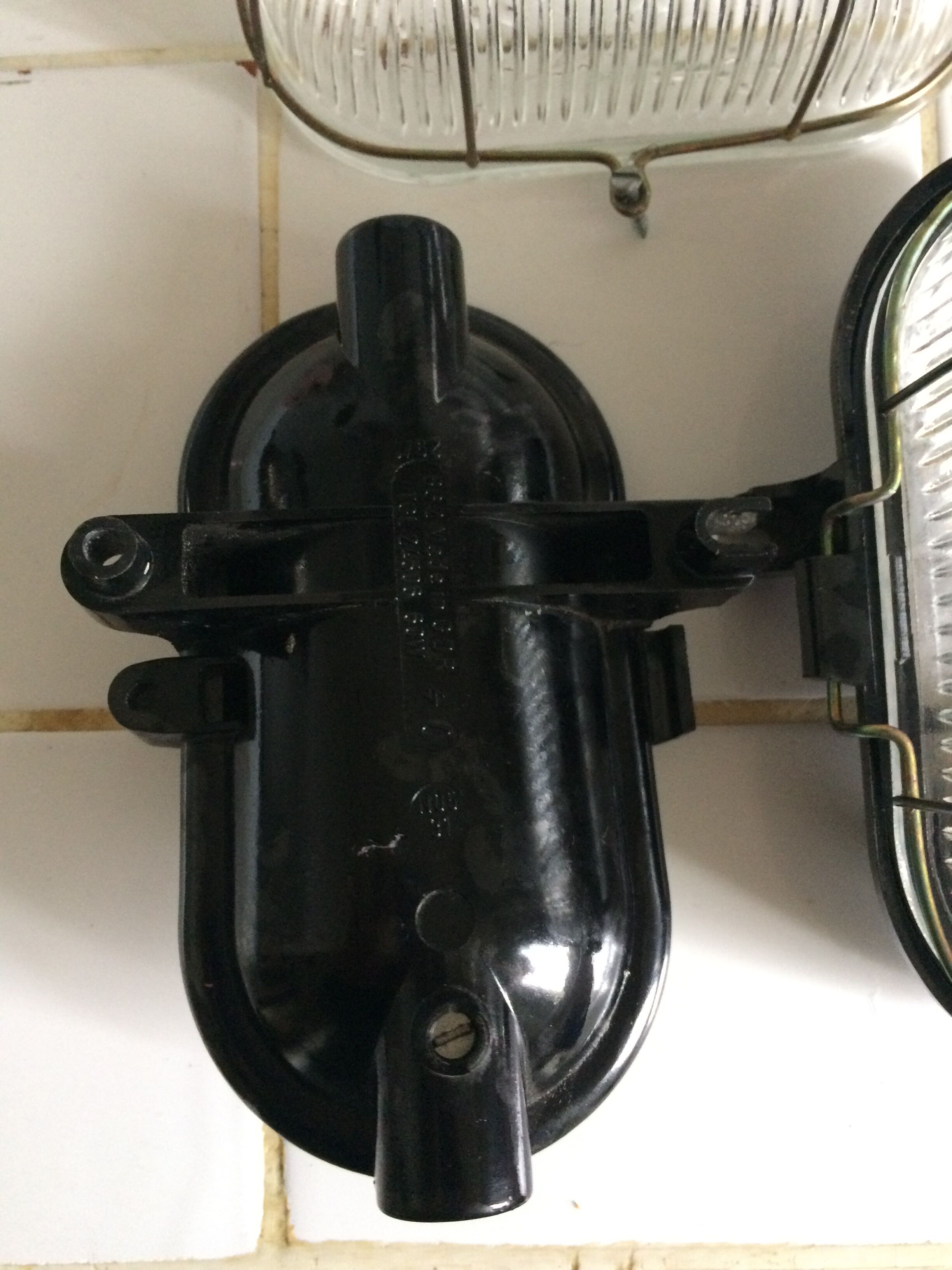 Lot of 2 industrial wall lamps