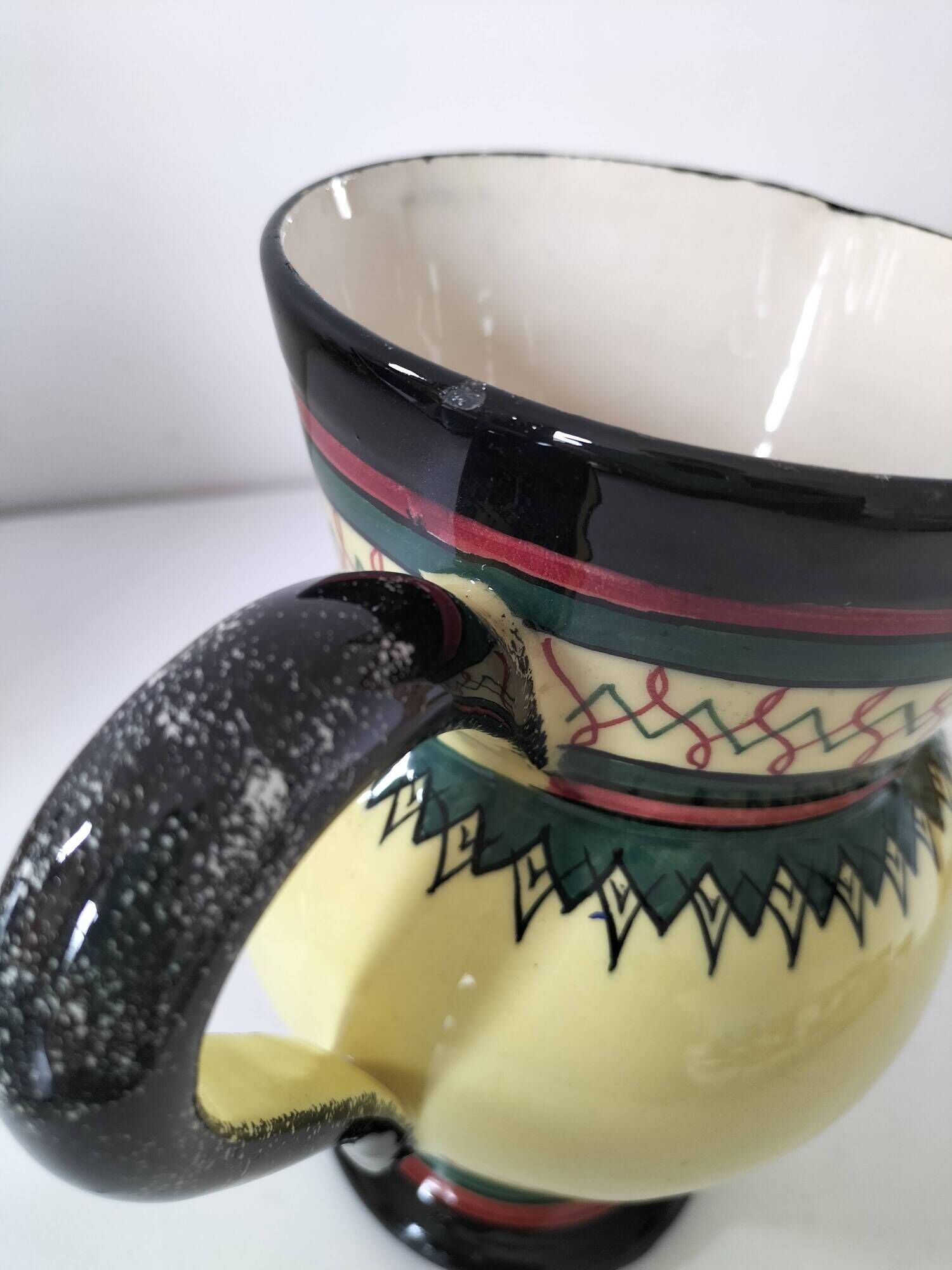 Large Henriot Quimper pitcher – circa 1930/50 – hand-painted Gorse decoration