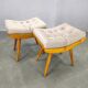 Mid Century Solid Maple Footstools with Curved Frames, 1960s
