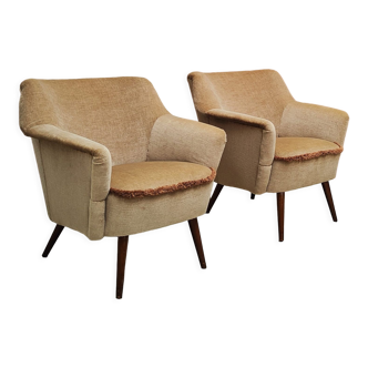 Two mid century armchairs | vintage - set 2 chairs