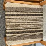 Suite of 4 chairs self beech brass and wool 1960