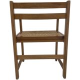Vintage chair in webbing and pinewood from the 70s minimalist design