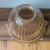 Vintage pressed molded amber glass lamp globe