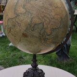 Old large terrestrial globe Lebègue Paris