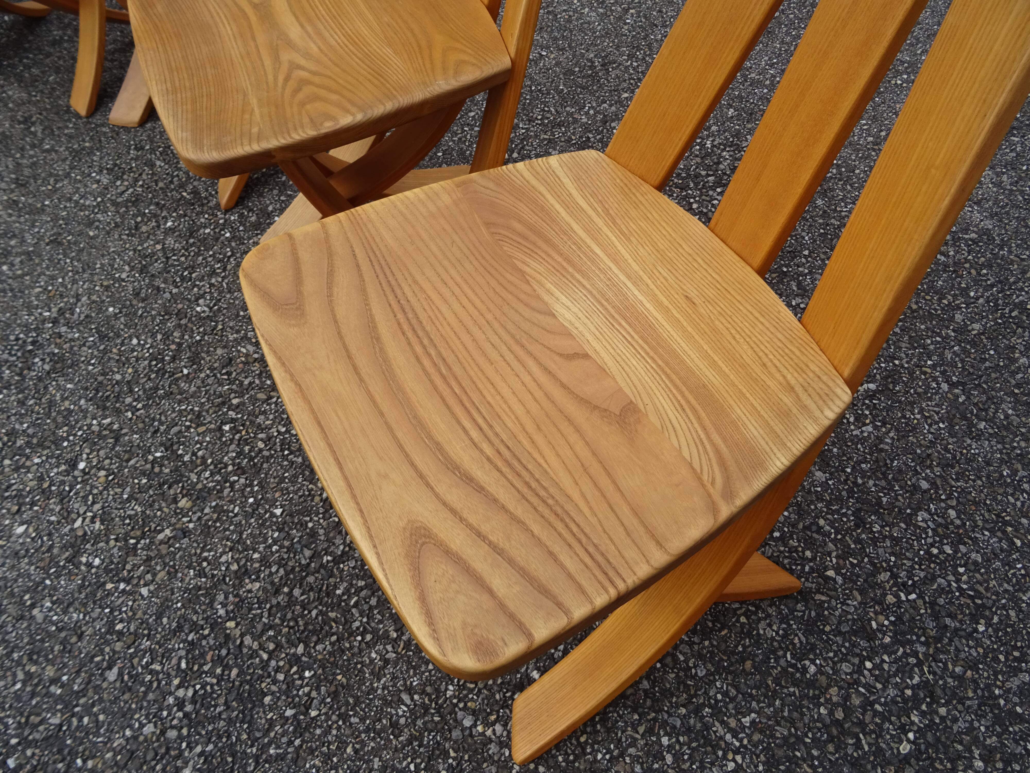 Set of 5 Epona chairs designed by Francis Taglian, France, 1980s.