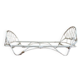 Vintage rattan bed - 1960s - Bohemian charm