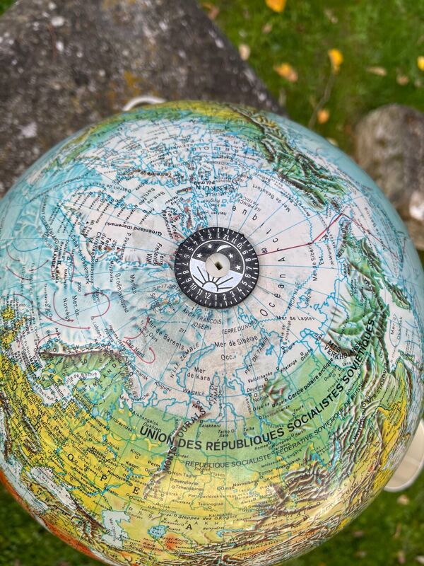 Globe terrestre lumineux Scan Globe, 1972