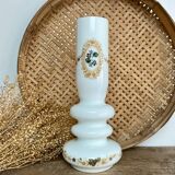 Vase verre opalin blanc