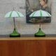Pair of opaline lamp Space age Czech 1970