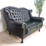 vintage chippendale chesterfield / two-seater / seat