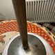 Bauhaus pendant lamp - opaline and metal