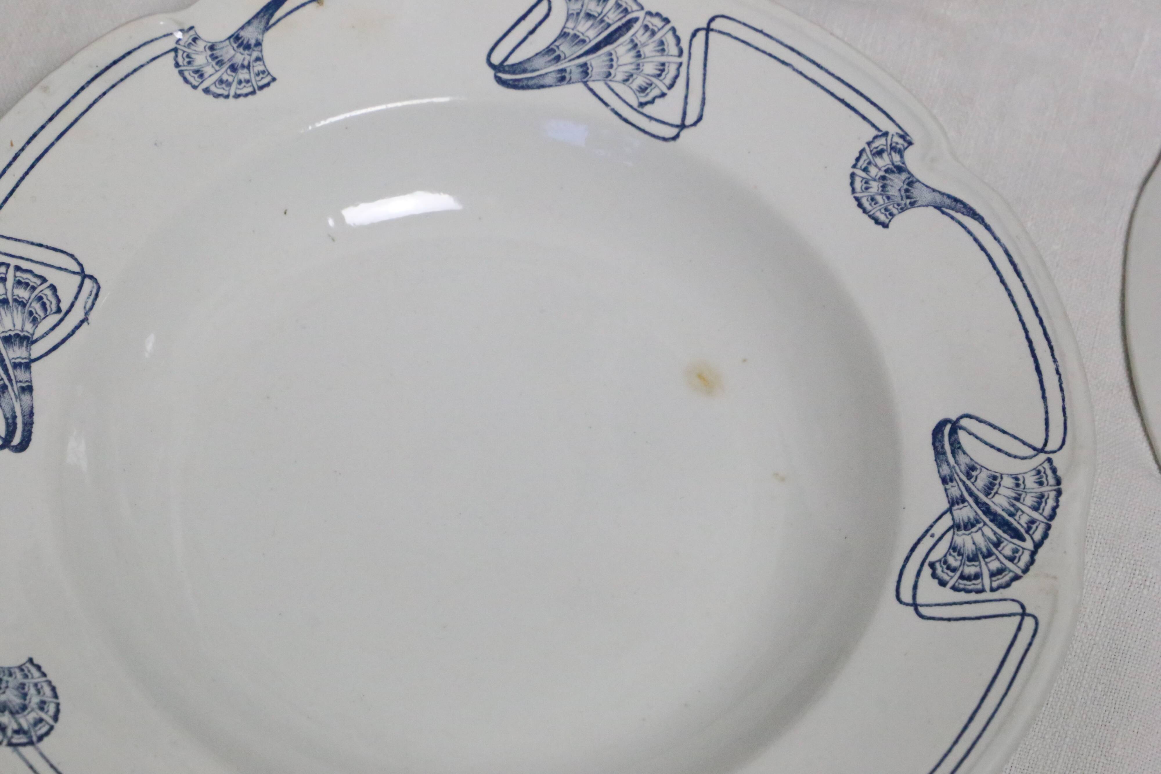 Deep plates x6, Onnaing, Algéciras model, Granite, 19th century