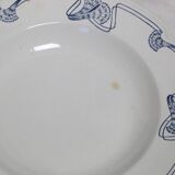 Assiettes creuses x6, Onnaing, modèle Algéciras, Granit, XIXème