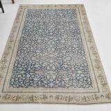 4x7 Navy Blue & Beige Persian Rug 135x204Cm SK 21639