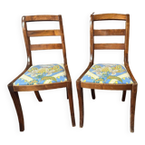 2 chaises en merisier