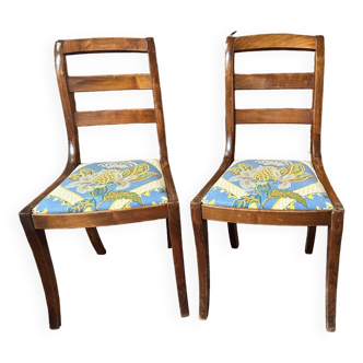 2 chaises en merisier