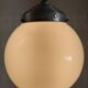 Suspension industrielle globe opaline - mid. XXéme