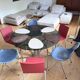 Set of four DSS chairs, fiberglass, designed by Charles and Ray Eames, Herm