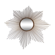 Large Golden Metal Sun Mirror 92cm