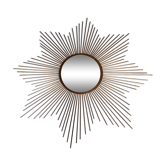 Large Golden Metal Sun Mirror 92cm