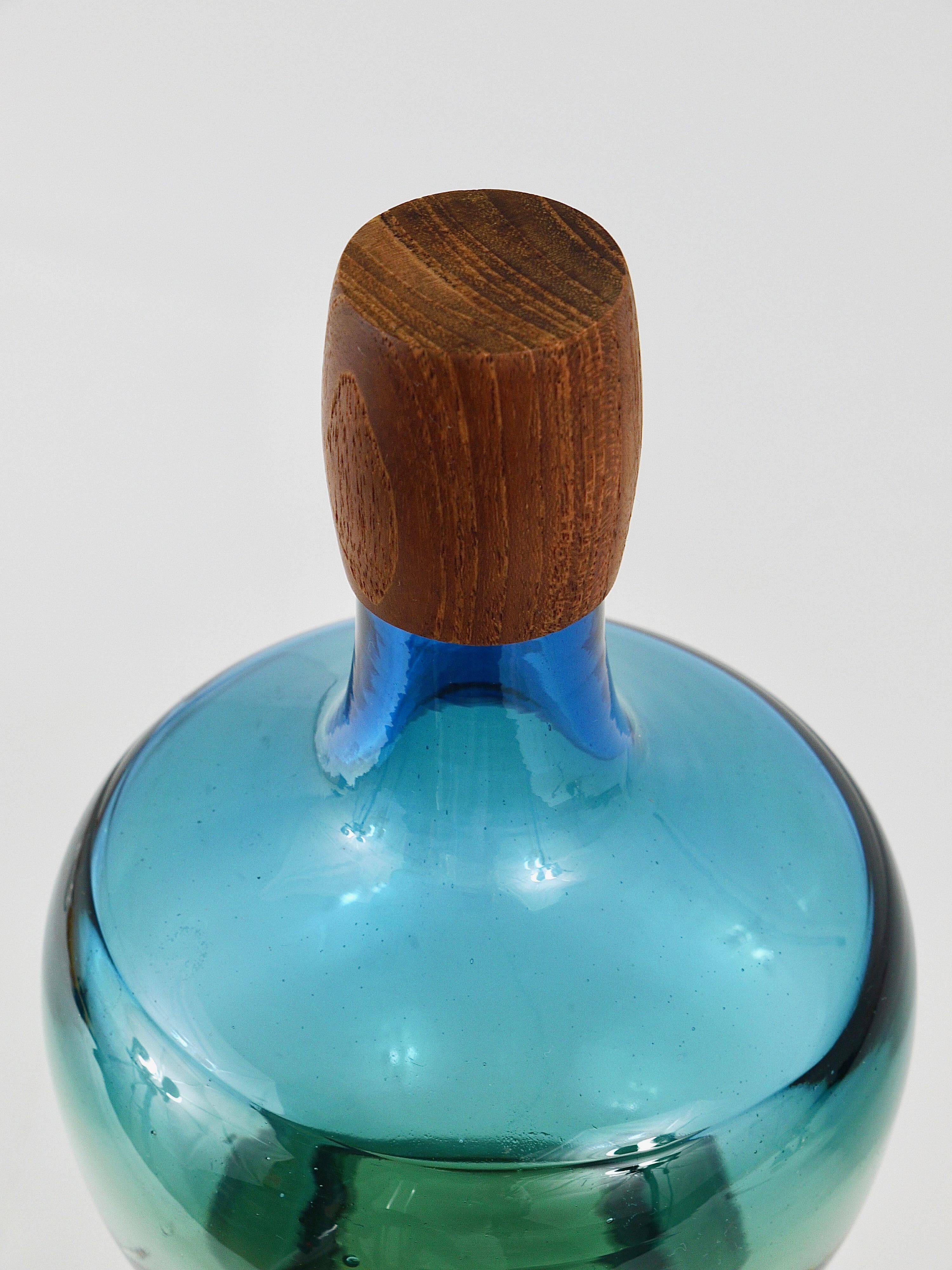 Carafe colorée Tropico en verre par Göran Wärff pour Pukeberg, Suède, 1960