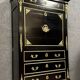 Secretary in black lacquered wood and gilded bronze