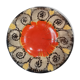 Dish Round orange ceramic vintage