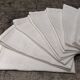 Serviettes de table anciennes damassées décor fleurs lot de9