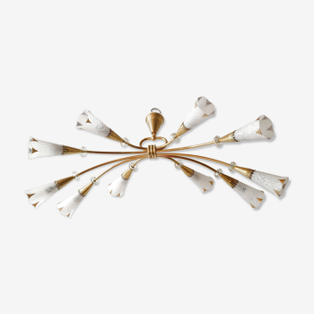 Lunel Arum vintage chandelier 1950