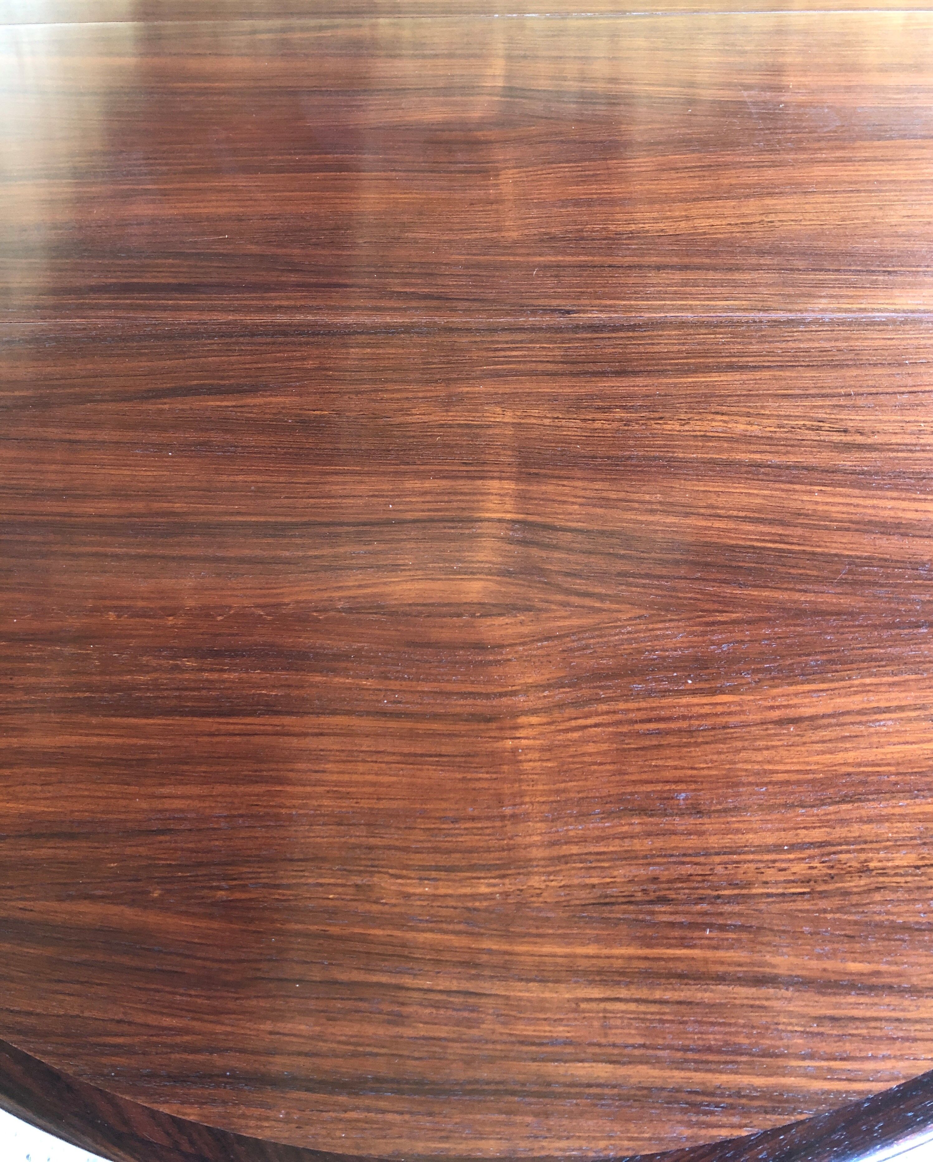 Expandable Scandinavian rosewood dining table by CJ Rosengaarden, circa 60's