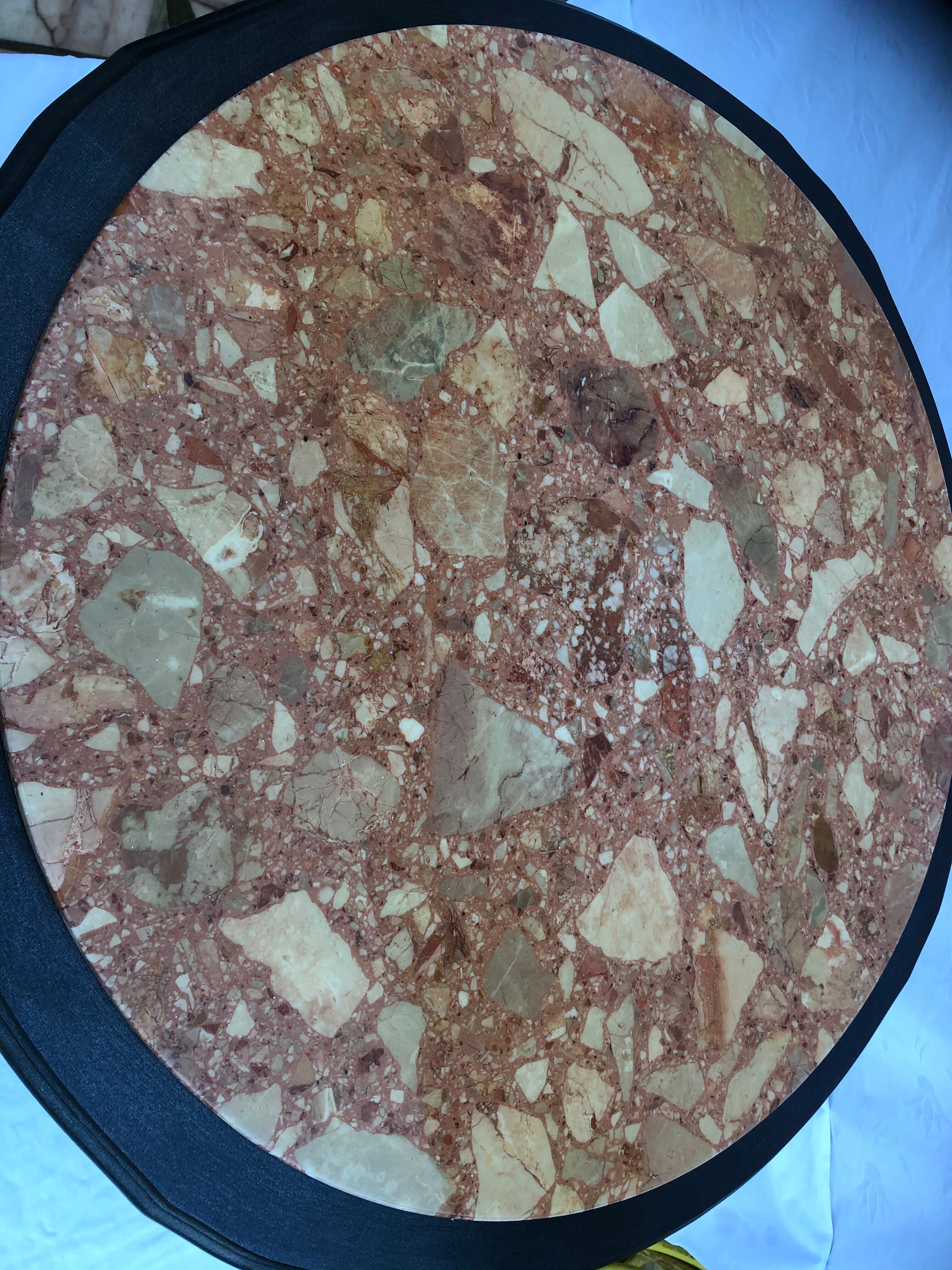 Coffee table with marble top breach