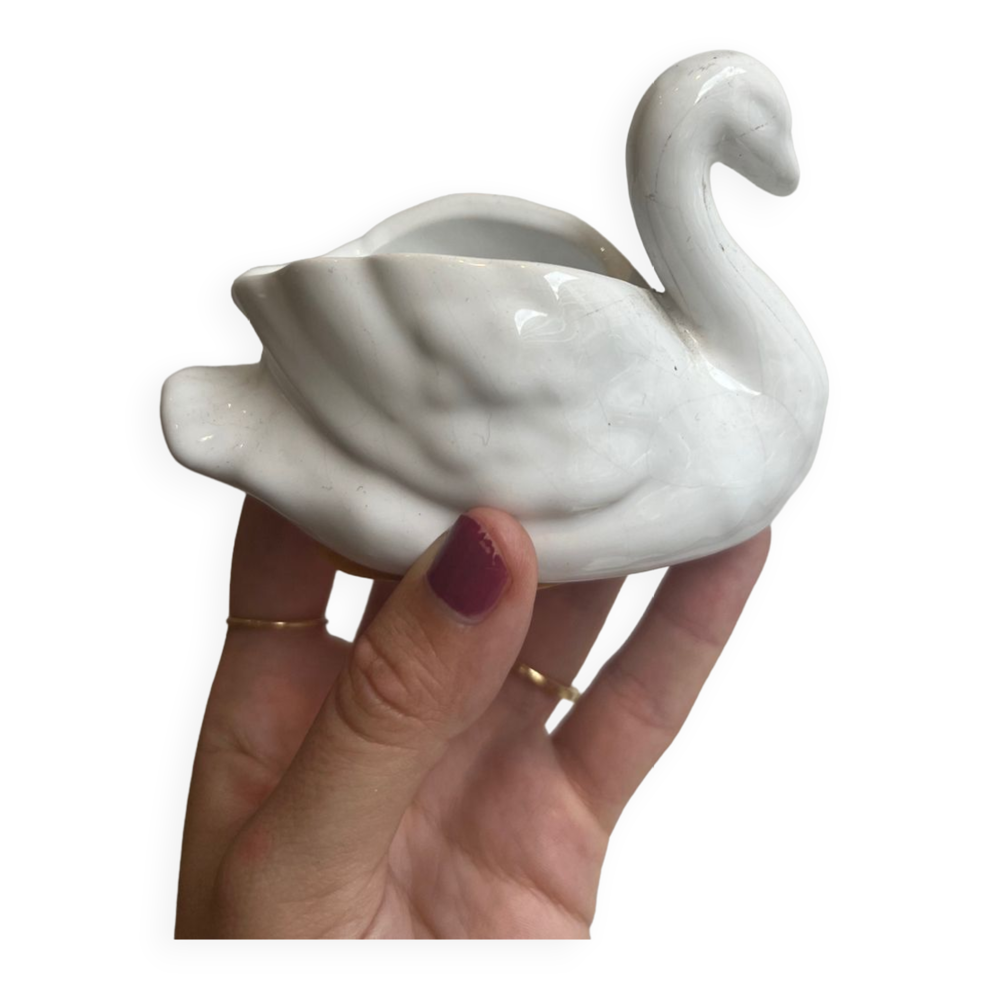Porcelain swan