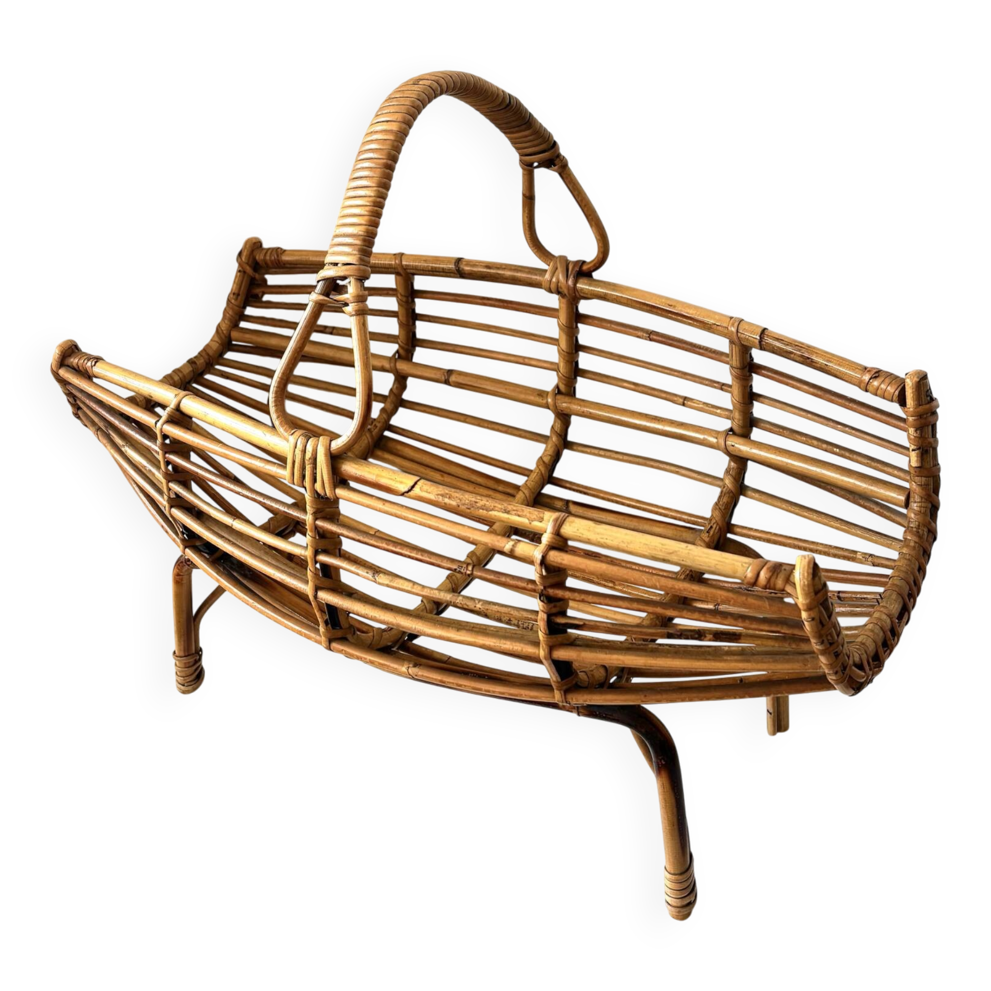 Porte revues en rotin Franco Albini 1960