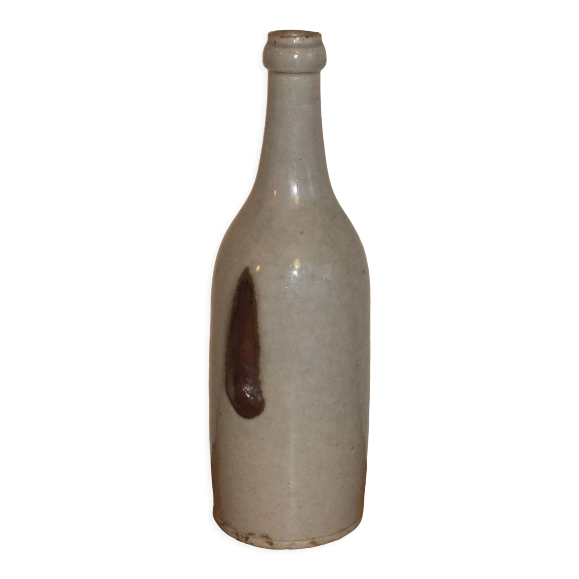 Old bottle in glazed clay of Saône et Loire