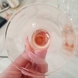 Pink stem champagne flutes