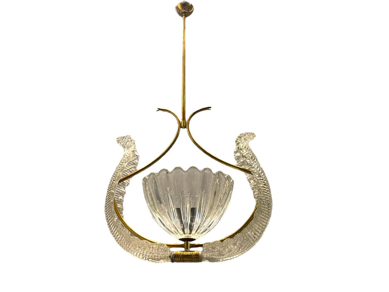 Murano glass light pendant by Ercole Barovier, 1940s