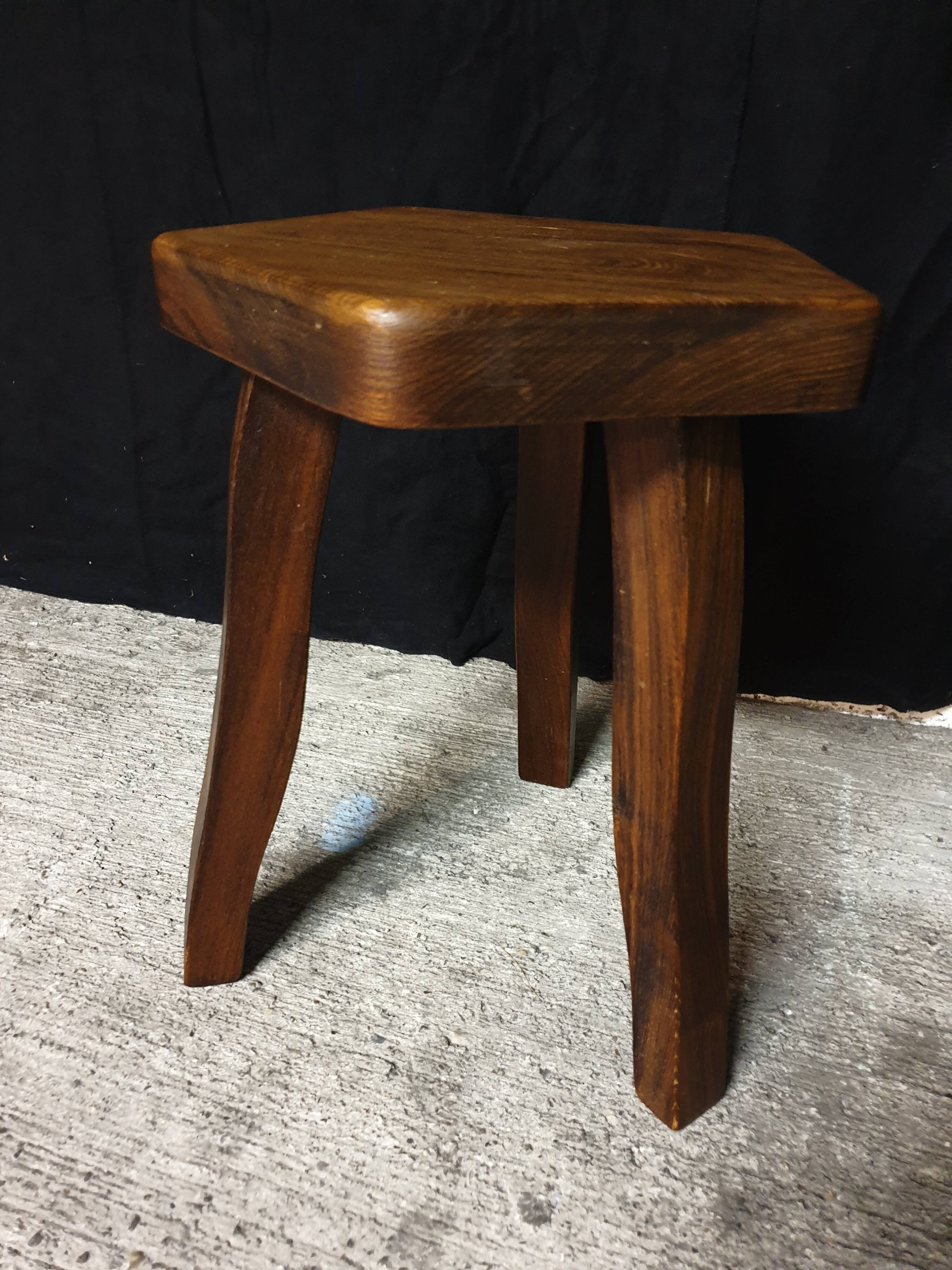 elm stool Aranjou style 80's