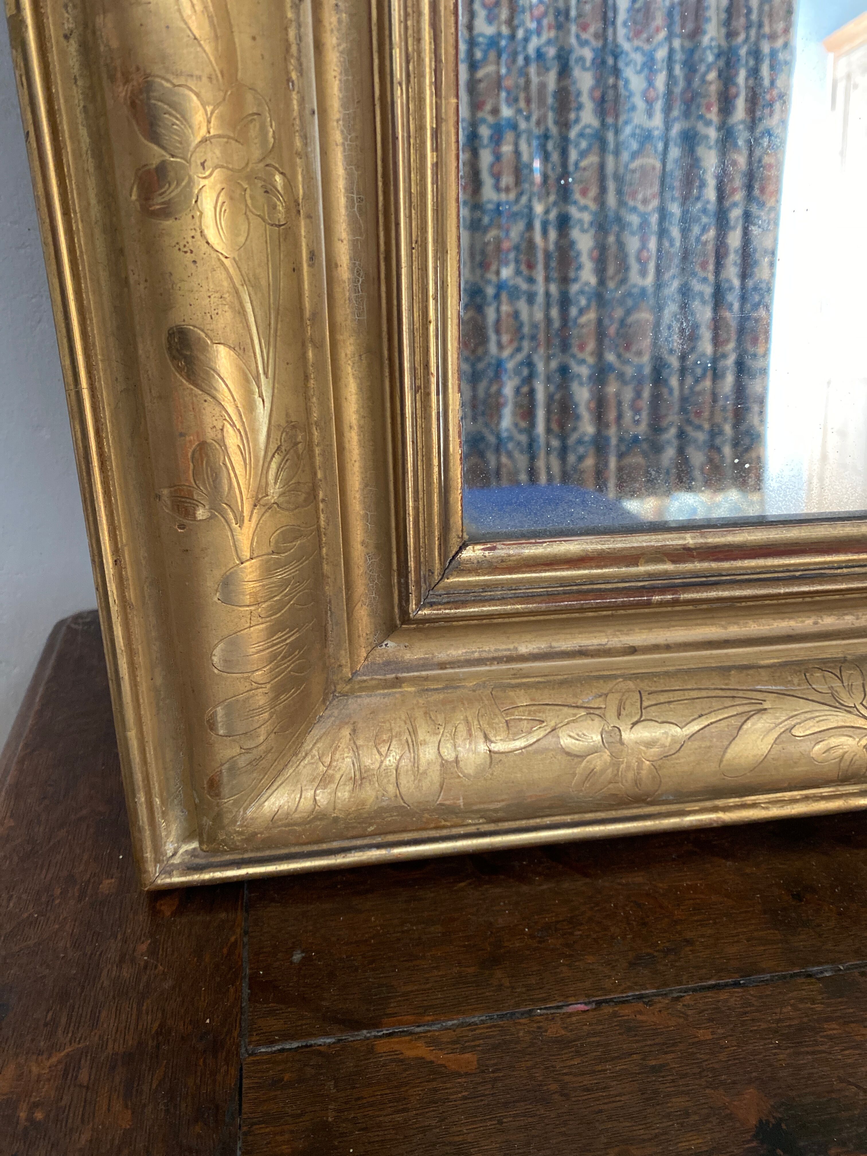 Louis Philippe golden mirror 148 x 102 cm
