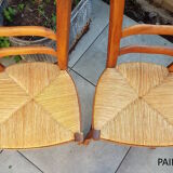 6 straw chairs