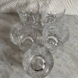 Set of five crystal whisky glasses