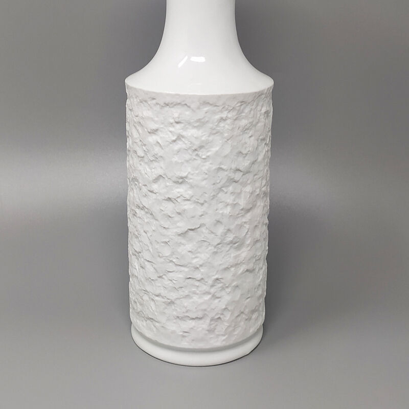 1970s space age white vase in Bavaria's porcelain