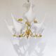 Murano Glass Canna Lily Chandelier, 1970s