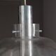 vintage 1970 Limburg bubble glass and chrome pendant light