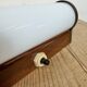 Industrial Brown Bakelite Wall Light with Milk Glass, 1950s
