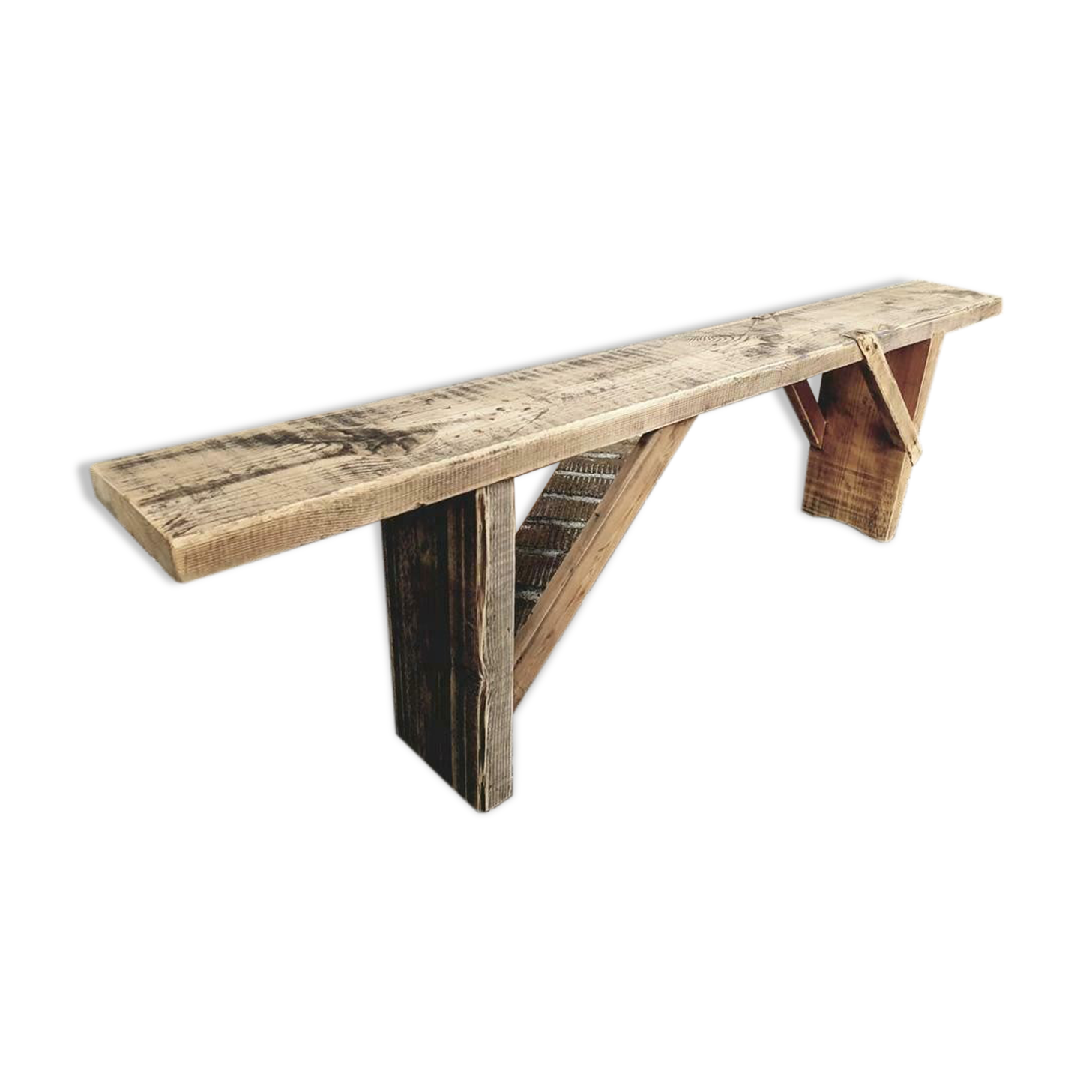 Old bench sidetable pine bench