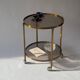 Rolling dessert trolley in brass and smoked glass, 1960