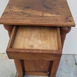 Empire bedside table with detached columns in walnut 19th