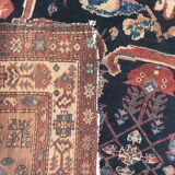 Tapis ancien persan Bakhtiar style savonnerie fait main - 137x265 cm