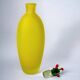 Yellow satin vase in Murano glass, Italy, 1980s